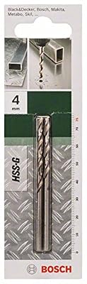 Bosch 2609255041 Set de 2 Forets Ã mÃ©taux rectifiÃ©s HSS-G DIN 338 Longueur 75 mm DiamÃštre 4 mm