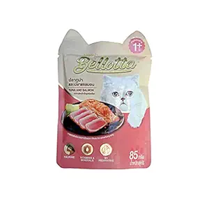 Dog Wala Bellotta Wet Food for Cats and Kittens, Tuna and Salmon, 85g (Pack of 24)