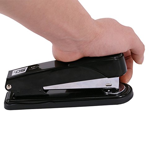 EWO de Nueva grapadora con grapas  largo brazo grapadora con 1000 grapas 50 hojas impresi    n papers-black