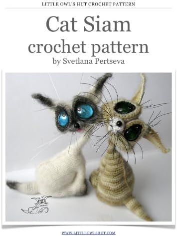 Cat Siam Crochet Pattern Amigurumi toy (LittleOwlsHut)