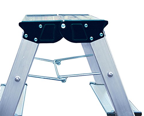 Krause 130068 Klapptritt 2 x 3 Stufen Aluminium, mit Roll-Stop-Automatik - 4