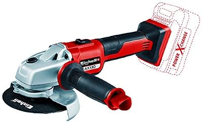 Einhell 4431140 Meuleuse d'angle sans Fil AXXIO Power X-Change (Moteur Brushless, diamètre des disques : 125 mm, Démarrage progressif) Version Solo Livre sans Batterie NI Chargeur, Rouge/Noir, 115 mm