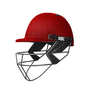 DSC Fort 44 Lite Ti. Cricket Helmet for Mens and Boys | Size: Extra Large | Color: Red