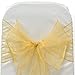 Produktbild 1, 50, 100, 120 und 150 x 17 cm breit 280 cm lang – Organza Schärpen Stuhlhusse Bögen Volleres für Hochzeit Geburtstag Party Events 34 Farben von Hochzeit Decor, Textil, gold, Pack of 150
