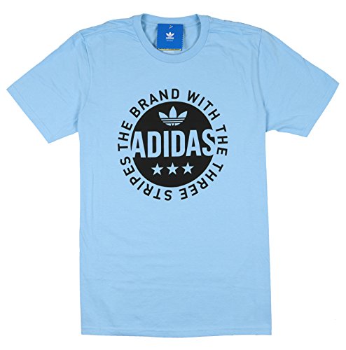 Preisvergleich Produktbild adidas Herren Circle Star Logo T-Shirt Small Clear Blue Black