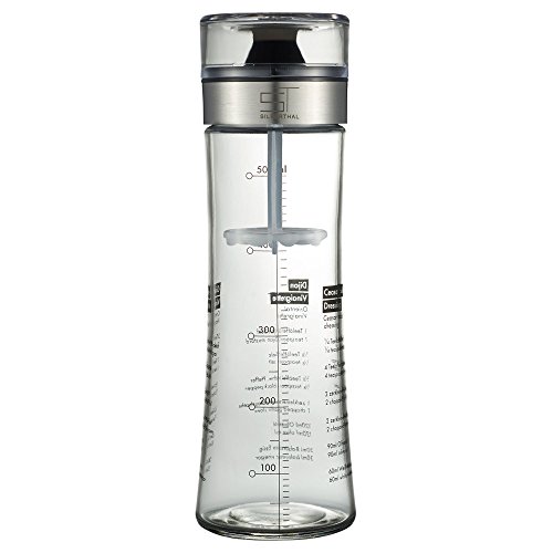 SILBERTHAL Dressingshaker | Dressingmixer | Dressingbehälter Shaker für Salatdressing | Spühlmaschinenfeste Glasflasche mit 500 ml Füllmenge - 2