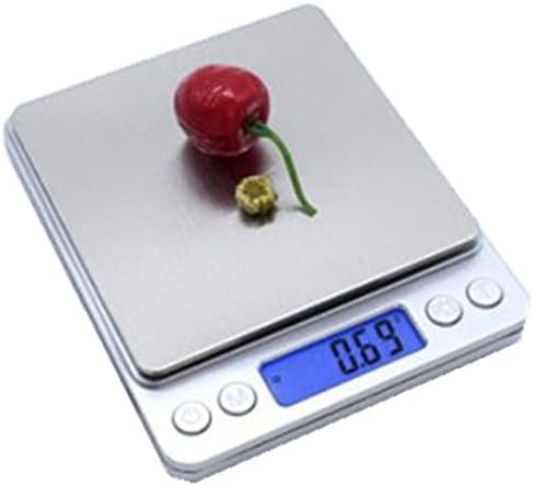 qqpow Mini Digital Kitchen Scales Kitchen Multifunctional Food Balance Weight with 2 Trays Of Weighing Kitchen Weight (Batteries Included)