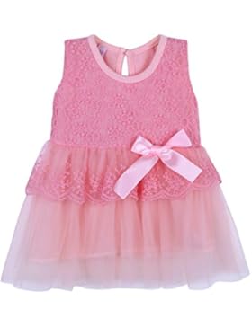 Brightup Kinder Mädchen Prinzessin Party Hochzeit Spitze Kleid Blume Bowknot Tutu Rock