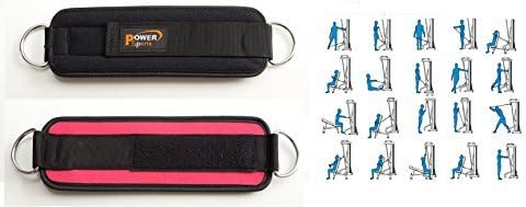 Fuchsia-PINK Premium Quality Ankle Strap (SOLD SINGLE) For Cable Machines D Ring Fitness Bodybuilding- Best Ankle Cuff For Leg Workout Equipment - Cuffs For Leg Exercise And Workout Machine For Women MULTI-GYM Machines LEG/FOOT Strength Neoprene Strap with Velcro Fasten