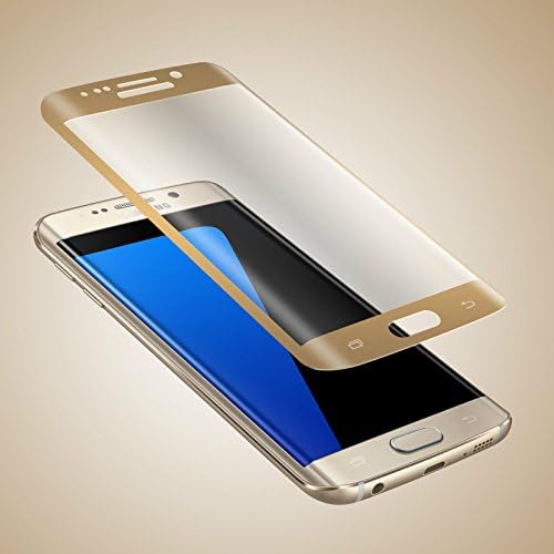 Just Mobilez 3D Curved Edge to Edge Glass Screen Protector For Samsung Galaxy S6 Edge (Gold)