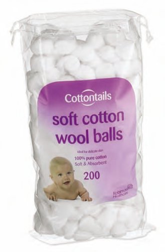 Cottontails Cotton Wool Balls 0.6g 200's X 12, (Price inclusive of 20% VAT)