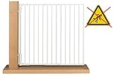 Impag Treppenschutzgitter Türschutzgitter verstellbar 70 - 110 cm Polar Weiß, Höhe 85 cm, Selbstschließend und Feststellfunktion EasyLock