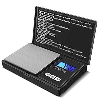 GPISEN Balance de Précision,Balance de Cuisine,Smart échelle avec 7 Unités.Balance de Poche avec Écran LCD,Petite Balance de La Poudre,Bijoux, Or,Les Pierres Précieuses,etc-500g x 0.01g