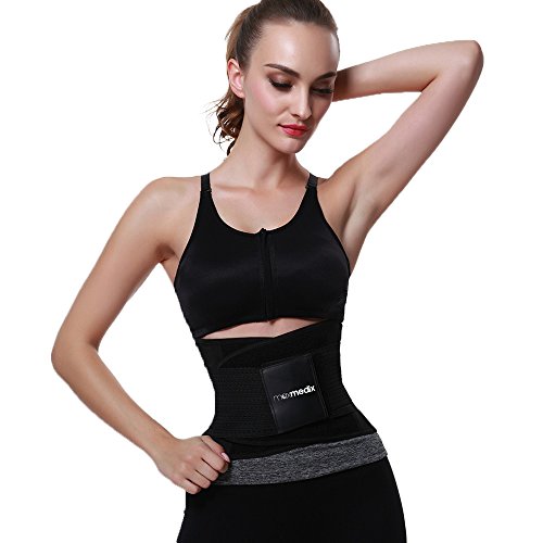 MaxMedix Cinturón Adelgazante - Faja Reductora Fitness - Color Negro Talla L