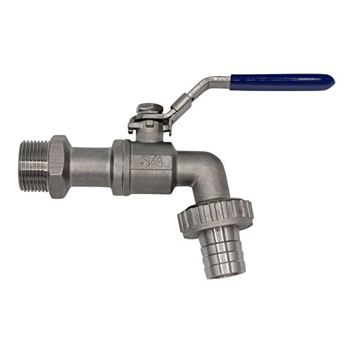 VARIOSAN Kugelauslaufhahn 11343, 3/4", Edelstahl, abschließbar, mit Schlauchverschraubung