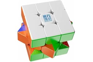 XMDCuber Moyu MeiLong 3M V2 Magic Cube 3x3 Magnetic Speed Cube 3x3x3 Stickerless Durable and Flexible Brain Teaser for Puzzle Cube Fans (Magnetic Version)