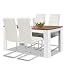 Produktbild agionda® Esstisch + Stuhlset : 1 x Esstisch Toledo Nussbaum/Weiss 140 x 90 cm + 4 Freischwinger Weiss
