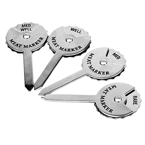 GRILL & MORE Essentials, Steak Markers 4er Set, einstellbar