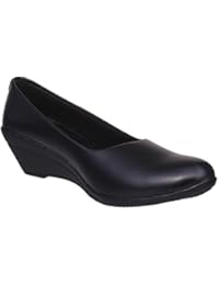 1 WALK Women's Synthetic Leather Bellies (Black)