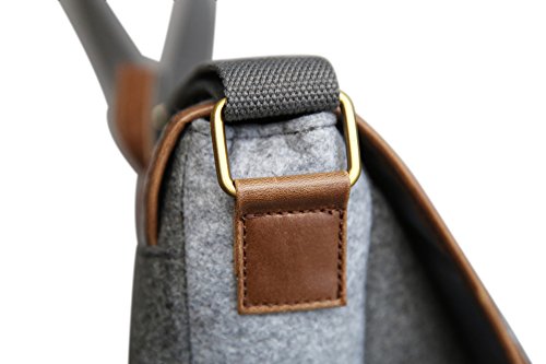 Filztasche anthrazit-grau Schultertasche Notebooktasche Laptoptasche Umh  ngetasche Sporttasche Schultasche