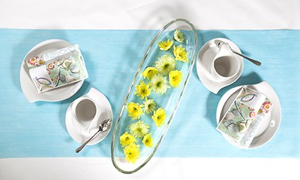 Tischläufer Rolle Uni mit Struktur in türkis / Airlaid / Tischband für Party / Geburtstag / Hochzeit / Kommunion 40cm x 4,90m - 2