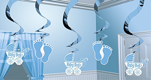 44 tlg. Partyset für Babyparty Geburt Baby Boy Junge blau – Deko und Geschirr Elefant - 5