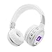 Price comparison product image Bluetooth Headphones, SUAVER Over Ear Headphones,LED Display Screen Foldable Hi-Fi Stereo Wireless Headset, Bluetooth 4.0 Earphones with Mic,Support FM Radio TF Card Handsfree for PC/ Cell Phones (White/Silver)