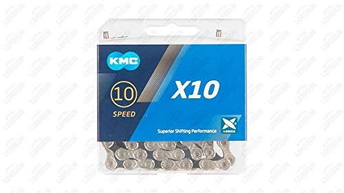  KMC Chain X-10-93 Cadena Estrecha, Unisex Adulto, Gris, 114 eslabones
