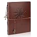 Produktbild JOCHAO Fotoalbum zum Selbstgestalten Groß Leder Scrapbook Album Schwarze Seiten Fotobuch zum Einkleben Fotoalben Selbstklebend für Weihnachts Jahrestag Hochzeitsgeschenke, Kokosnussbaum Braun
