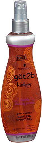 Got 2B Kinkier Curling Spray Gel 9 oz. (Pack of 2)