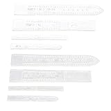 perfk 2 Set DIY Uhrband Muster Nähvorlage, Herren Uhrenarmband Vorlage Schneiden Schablonen Stempel für Leder Handwerk Werkzeug Set