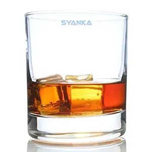 Syanka Premium Classic Old Fashioned Rocks Whiskey Glasses Set of 6 - Thick Bottom, Great for Scottish, Bourbon and Antique Cocktails, 310 ML