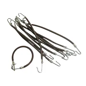 arythe 10Pcs Ponytail Hooks Holder Bungee Bands Hair Ropes Cord Elastic Clips Brown