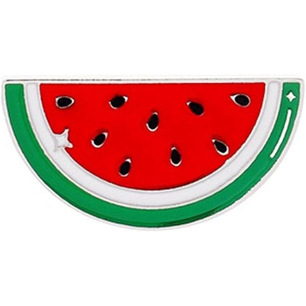 Lot De 4 Broches Pastèque En Alliage De Zinc - Motif Cartoon Coloré - Pour Vêtements, Sacs, Accessoires Mode