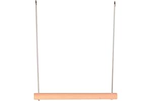 GNCGarden Columpio Recto para Jaula de pájaros 10cm | Balancín para pájaros | Columpio de Jaula | Ejercicio y Estimulación - Incluye Enganches - 10x10 cm