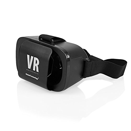 Preisvergleich Produktbild Virtual Reality VR 3D-Brille schwarz mit verstellbaren Tragegurt / Stirnband geeignet u.a für Samsung Galaxy S6 / Samsung Galaxy S6 Edge