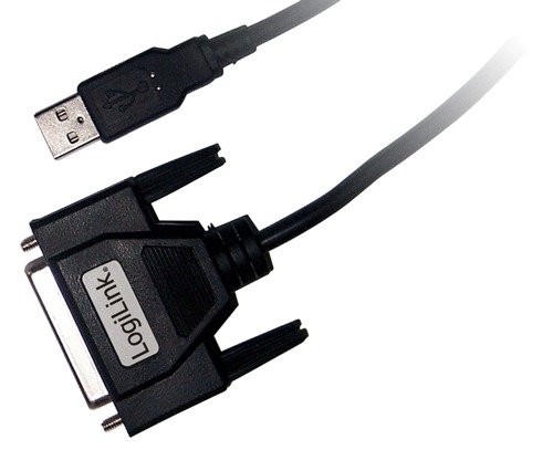 LogiLink Adapter USB to DSUB-25 mit 1,8 Meter Kabel