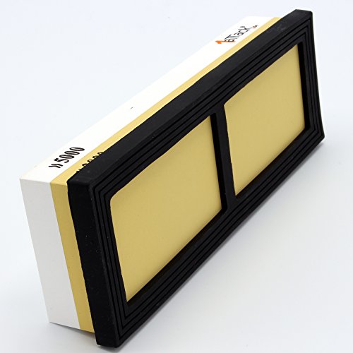 1aTTack.de Schleifstein 2000-5000 Körnung – 180 x 60 x 27mm – Wasserstein Wetzstein aus hochwertigstem Korund hergestellt – inklusive Unterlage aus Naturkautschuk - 3