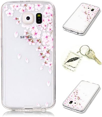 Slim Bumper Case PU Case for Samsung Galaxy S6 Soft Protective Flexible Soft Lightweight Shock Resistant. Slim Silicone Cover Case Cover Cap – Photo Frame Keychain # AH 7