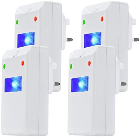 Pest Control Ultrasonic Repeller, Pataele Electronic Plug-in Repeller for Insects, Best Repellent for, Cockroach, Flies, Roaches, Ants, Spiders, Fleas, 4-pack