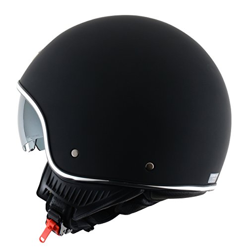 Astone Helmets, Casco Jet, color Negro (Matt Negro), talla M