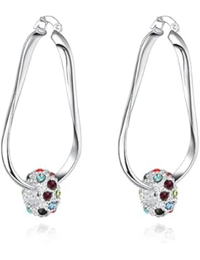 nykkola nykkola Schöne Ohrringe 925erSterling-Silber-Beschichtung einzigartig klassischer Stil, mehrfarbige Kristallverzierung...