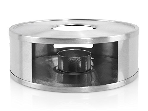 Bluespoon Stövchen aus satiniertem Edelstahl | Durchmesser 15,5 cm | Halten Sie Ihren Tee, Kaffee oder auch Speisen auf Temperatur | Genießen Sie warme Getränke und ein angenehmes Ambiente - 3