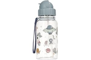 Tutete Botella de Agua para Niños 500 ml | 100% Libre de BPA, lavable en lavavajillas, con pajita suave, asa de transporte y tapón fácil de abrir, ideal para Guardería y Colegio | The Martians