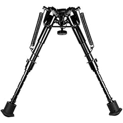 Ohuhu Support bipied pour Fusil de Chasse/Sniper 15,2 cm à 22,9 cm réglable Ressort Retour (Noir)