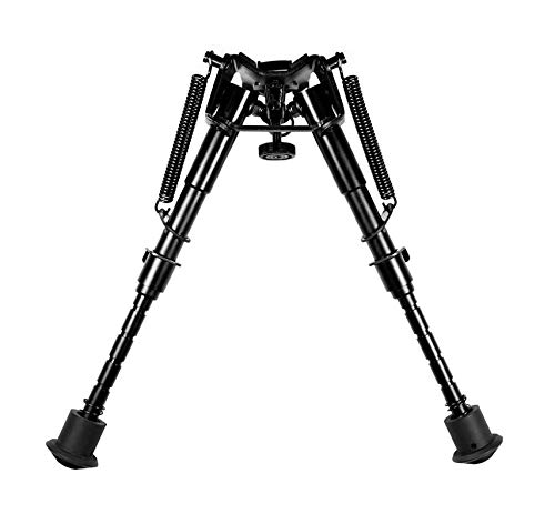 Ohuhu Support bipied pour Fusil de Chasse/Sniper 15,2 cm à 22,9 cm réglable Ressort Retour (Noir)