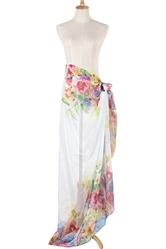 PB-SOAR XXL Damen Sarong Pareo Strandtuch Wickelrock Wickeltuch Schal Halstuch Multifunktion, weich und leicht - 3