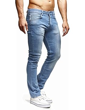LEIF NELSON Herren Hose Jeans Stretch Jeanshose Freizeithose LN1205BL-RF