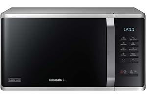 Samsung MS23K3523AS/EU 23L Solo Microwave Oven, Triple Distribution System, Silver