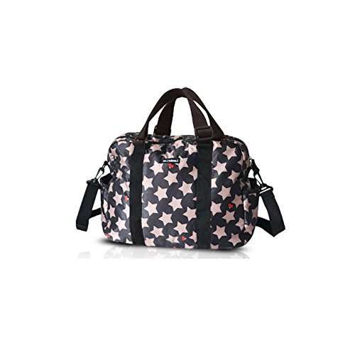 2Pcs/1Set Star Design Large Space Nappy Diaper Bag - Plus Matching By Baby Changing Pad - Multi Pockets&Stroller Straps - Whaterpoof Design Adjustable Strapcrossbody Bag Shoulder Bag Tote Bag Handbag
